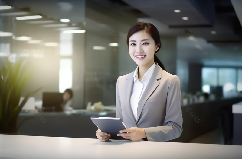 自信的前台接待员,高清,摄影图,摄影图片,图片大全,摄影图免费下载